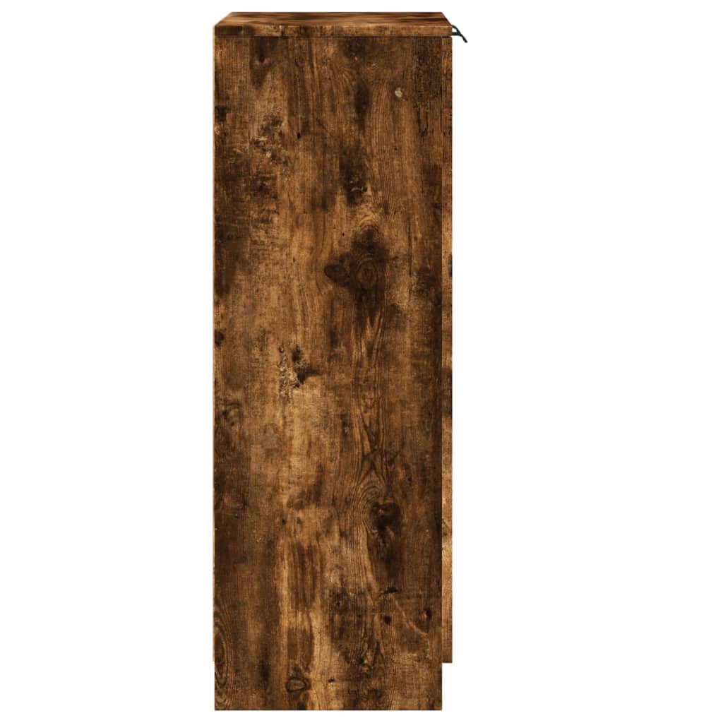 skoskab 59x35x100 cm konstrueret træ røget egetræsfarve