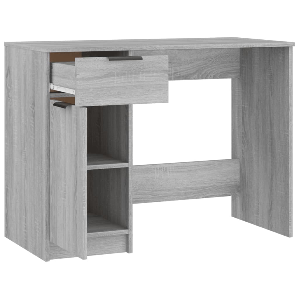 skrivebord 100x50x75 cm konstrueret træ grå sonoma-eg