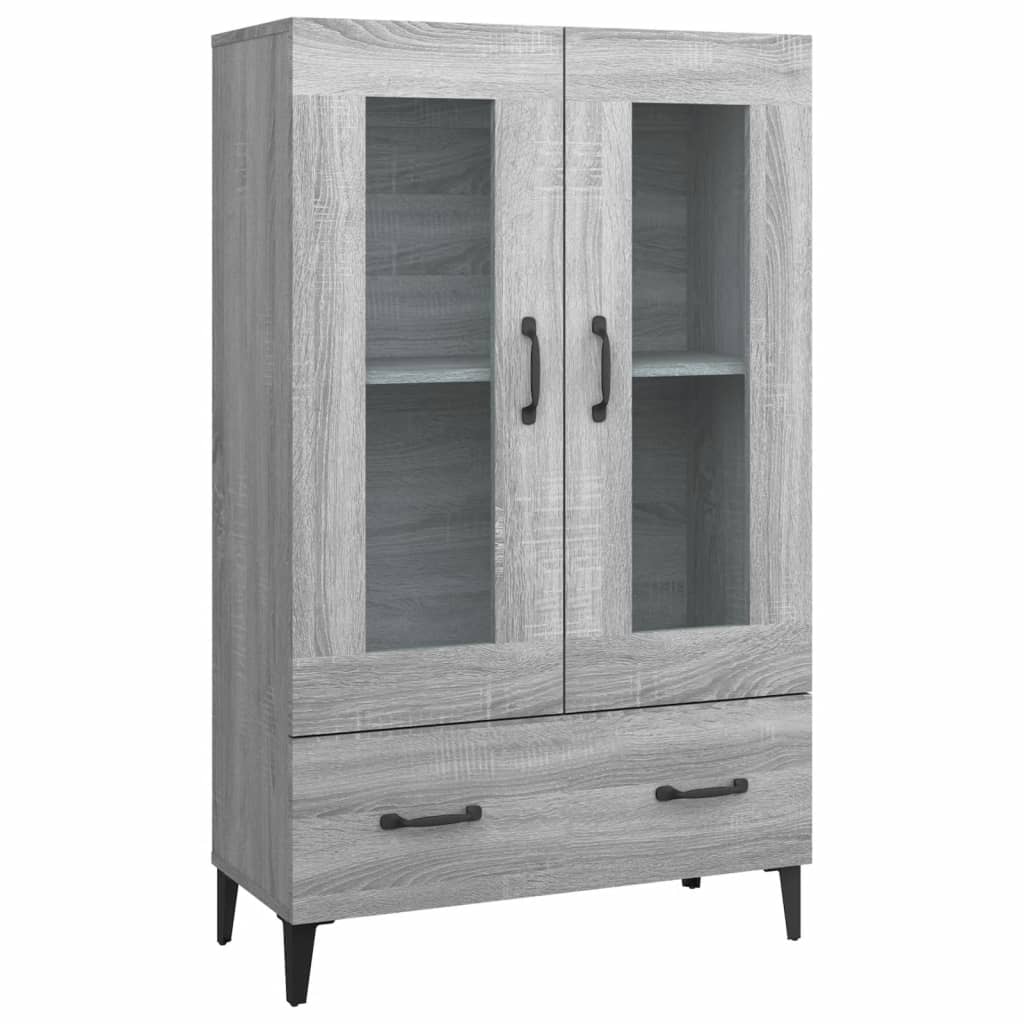 skab 70x31x115 cm konstrueret træ grå sonoma-eg