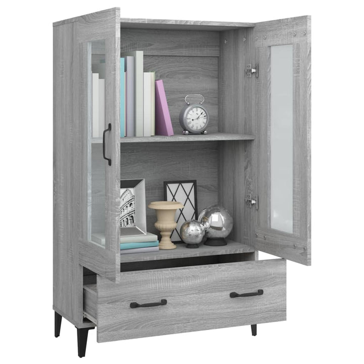 skab 70x31x115 cm konstrueret træ grå sonoma-eg
