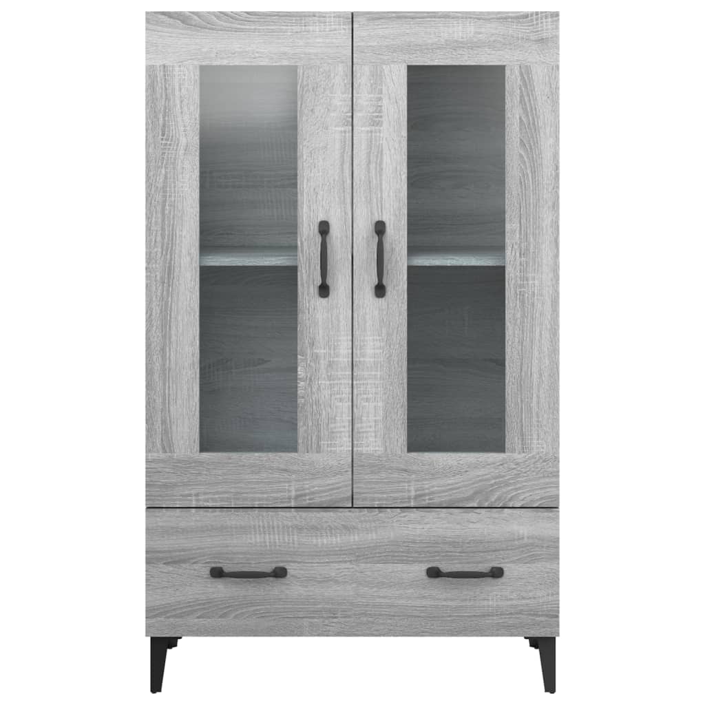 skab 70x31x115 cm konstrueret træ grå sonoma-eg