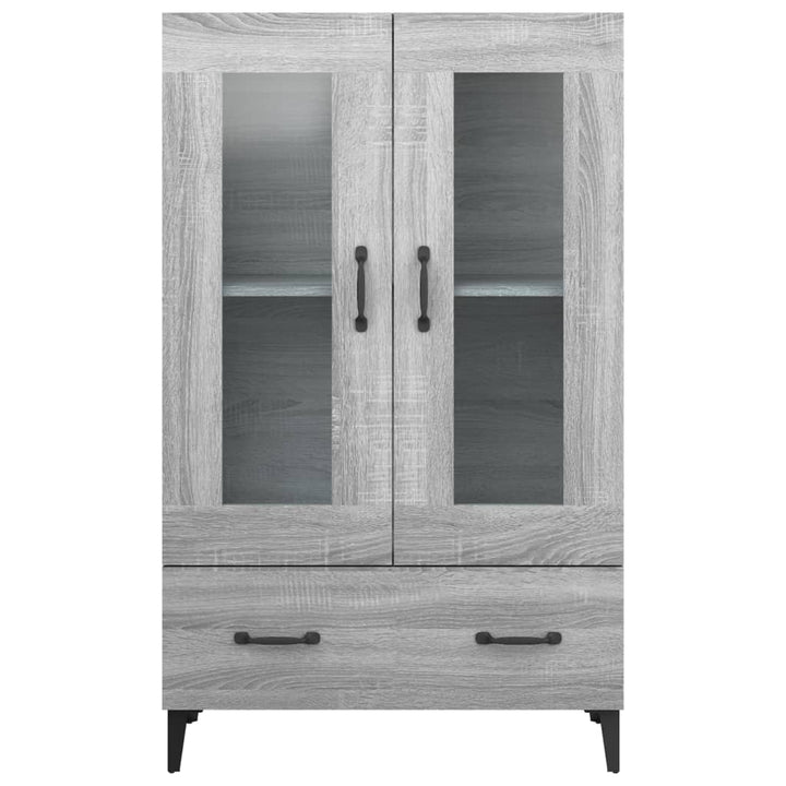 skab 70x31x115 cm konstrueret træ grå sonoma-eg