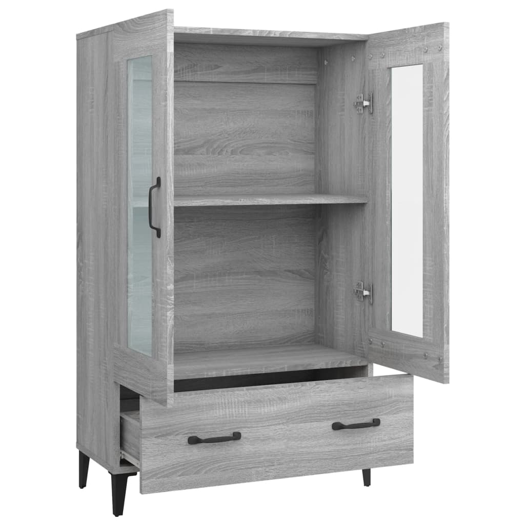 skab 70x31x115 cm konstrueret træ grå sonoma-eg