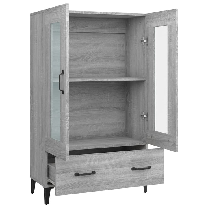 skab 70x31x115 cm konstrueret træ grå sonoma-eg