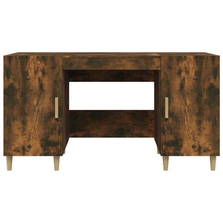 skrivebord 140x50x75 cm konstrueret træ røget egetræsfarve