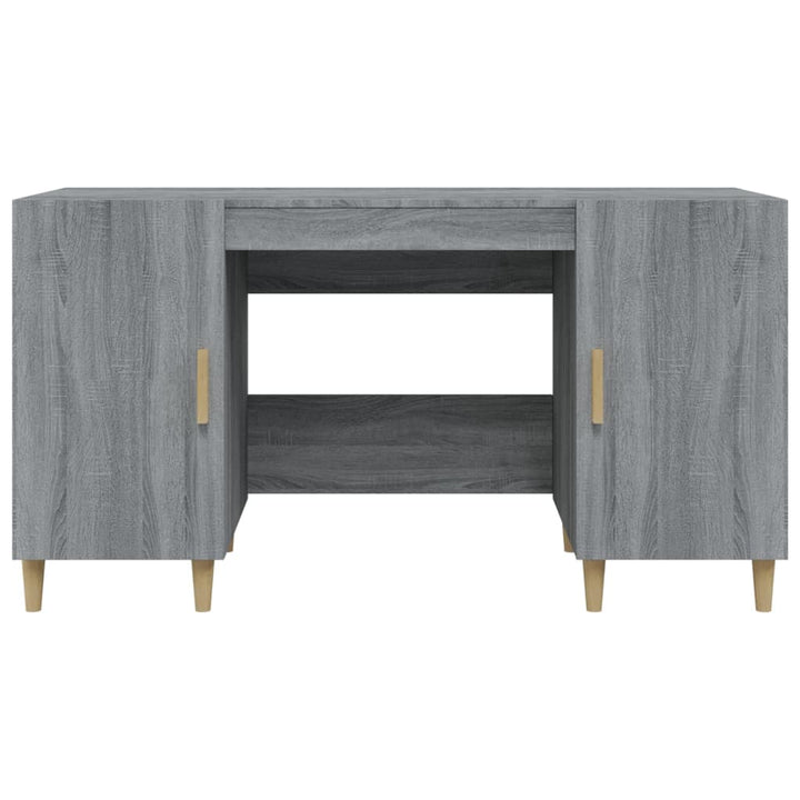 skrivebord 140x50x75 cm konstrueret træ grå sonoma-eg