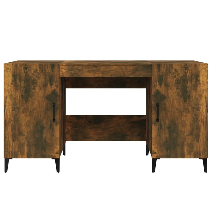 skrivebord 140x50x75 cm konstrueret træ røget egetræsfarve