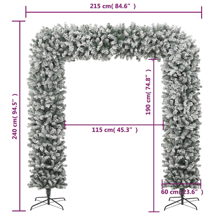juleguirlande med sne buefacon 240 cm