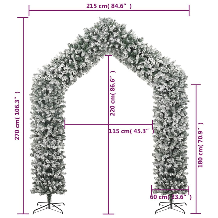 juleguirlande med sne buefacon 270 cm
