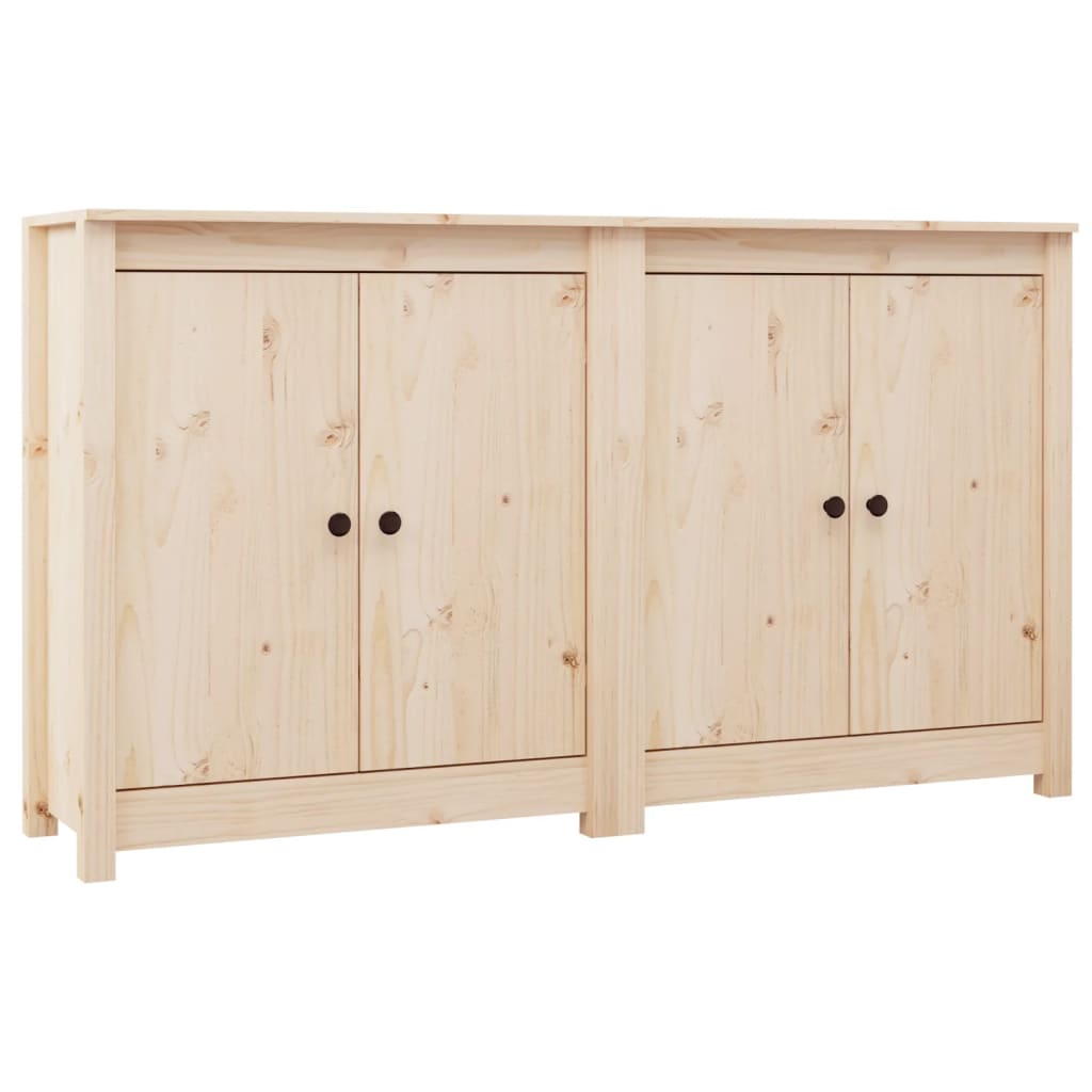skænke 2 stk. 70x35x80 cm massivt fyrretræ grå