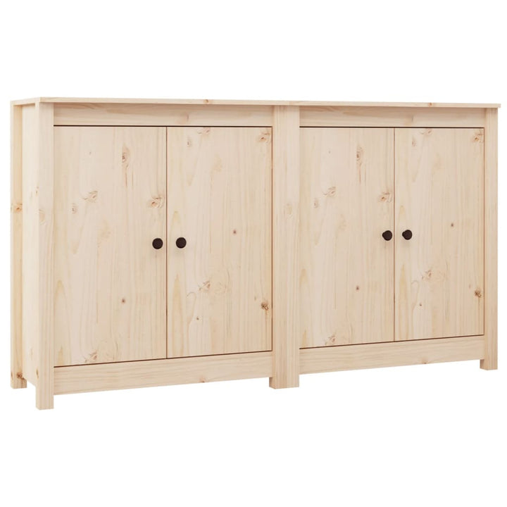 skænke 2 stk. 70x35x80 cm massivt fyrretræ grå