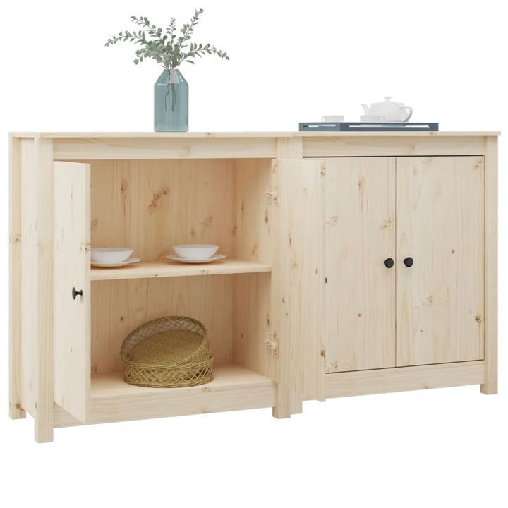 skænke 2 stk. 70x35x80 cm massivt fyrretræ grå