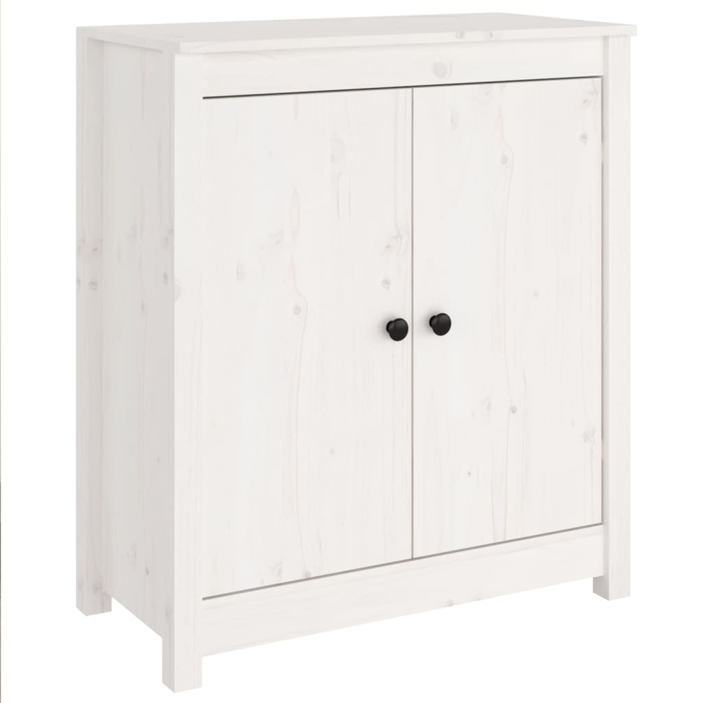skænke 2 stk. 70x35x80 cm massivt fyrretræ hvid