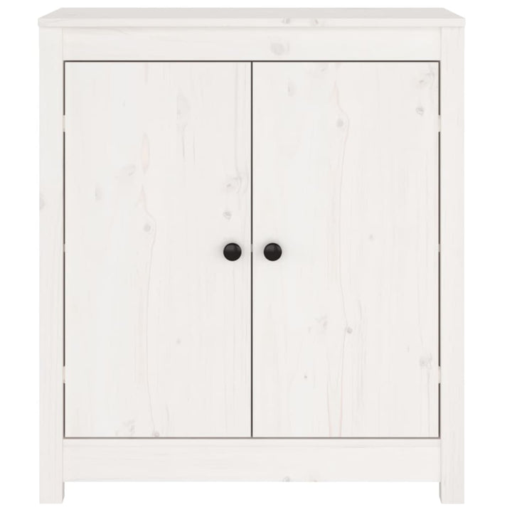 skænke 2 stk. 70x35x80 cm massivt fyrretræ hvid