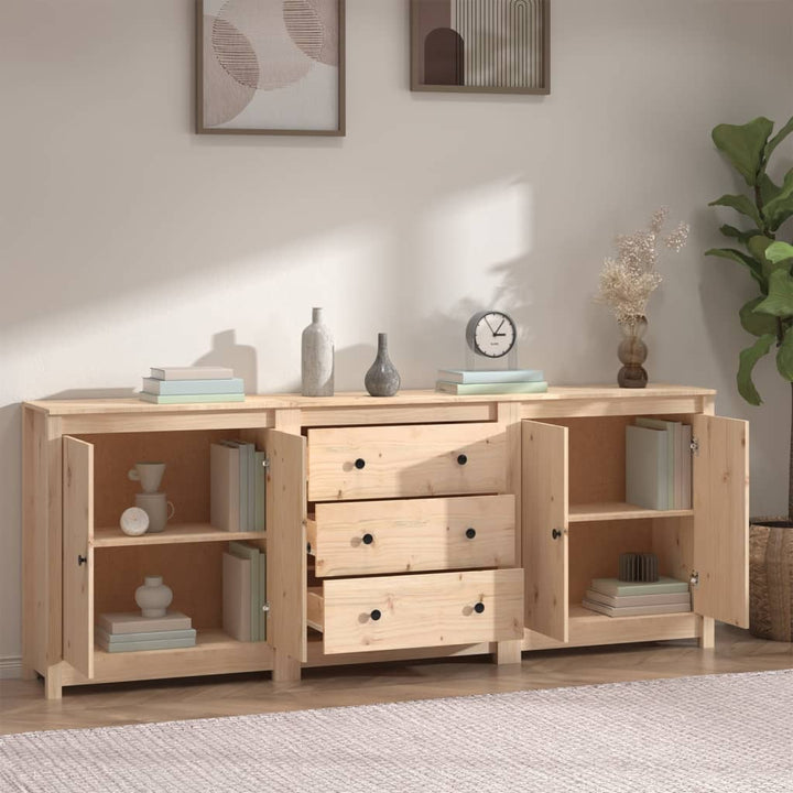 skænk 210x35x80 cm massivt fyrretræ