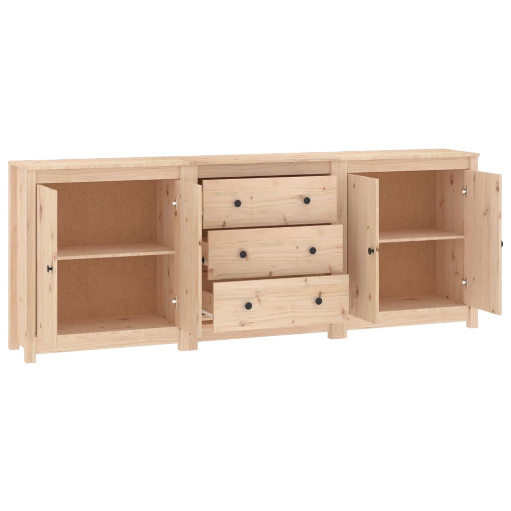 skænk 210x35x80 cm massivt fyrretræ
