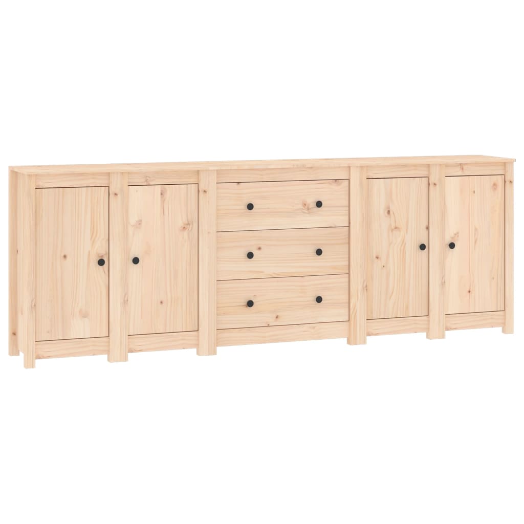 skænk 230x35x80 cm massivt fyrretræ