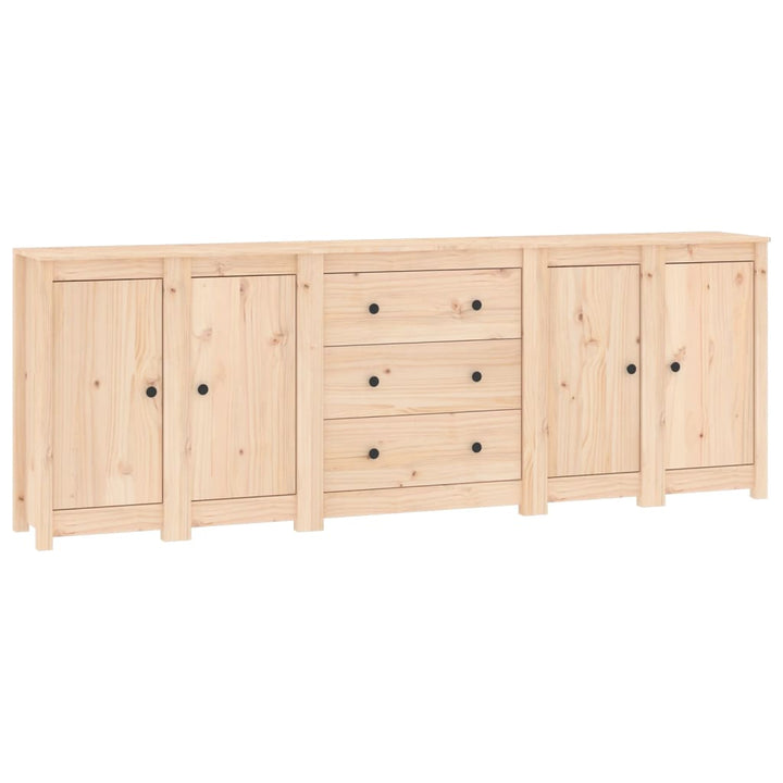 skænk 230x35x80 cm massivt fyrretræ