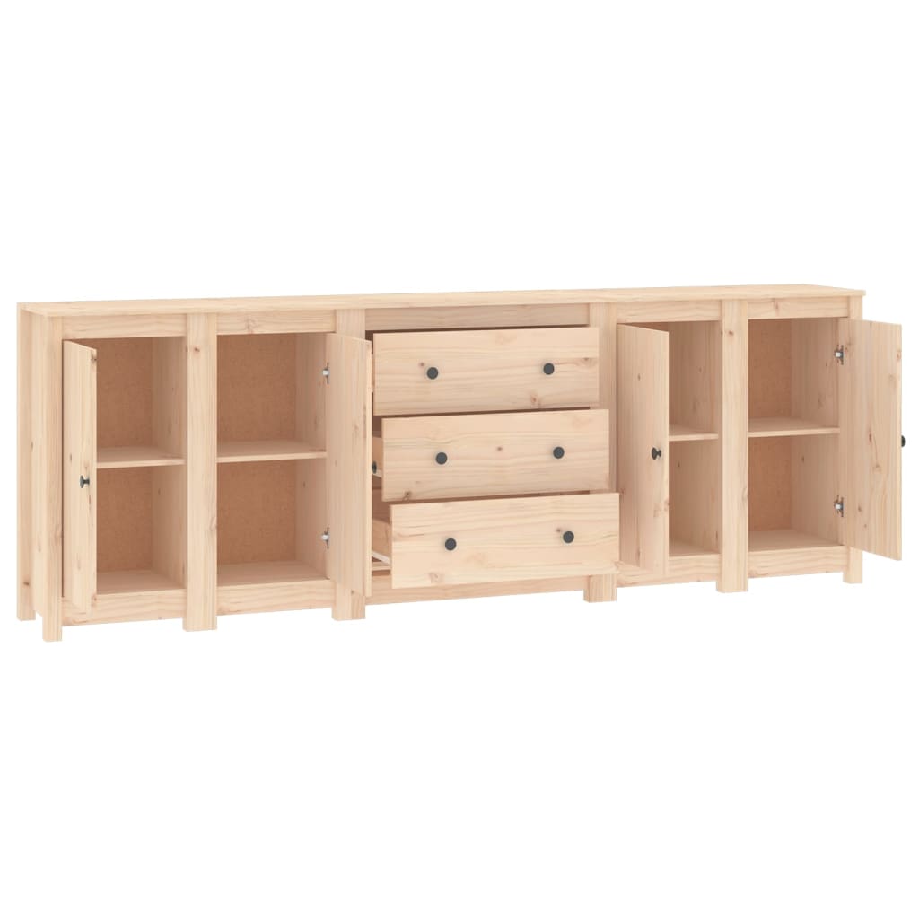 skænk 230x35x80 cm massivt fyrretræ