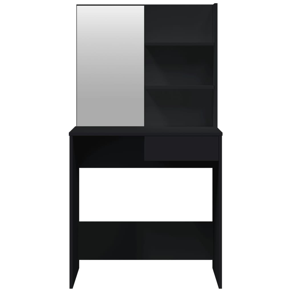 makeupbord 74,5x40x141 cm sort