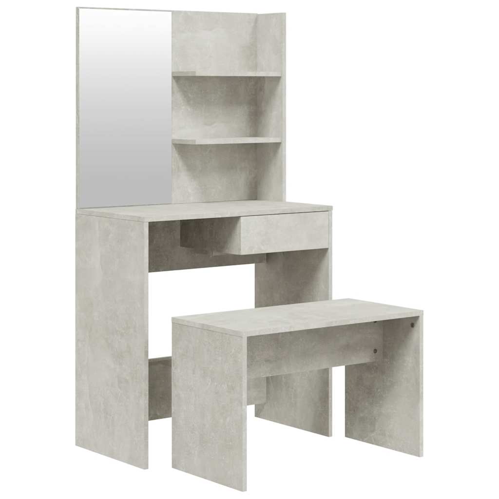 konsolbordsæt 74,5x40x141 cm betongrå