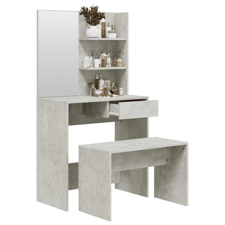 konsolbordsæt 74,5x40x141 cm betongrå