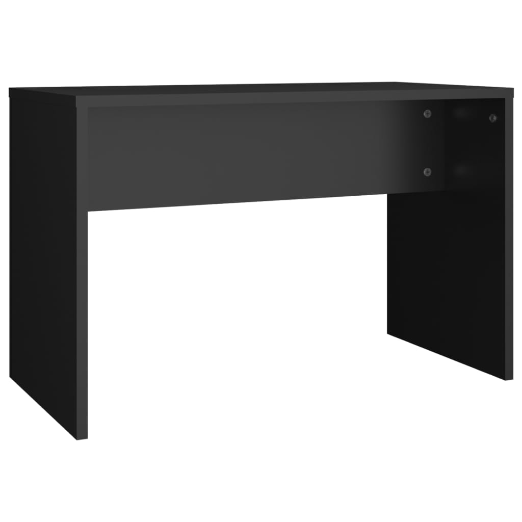 makeupbord med spejl og bænk 86,5x35x136 cm sort