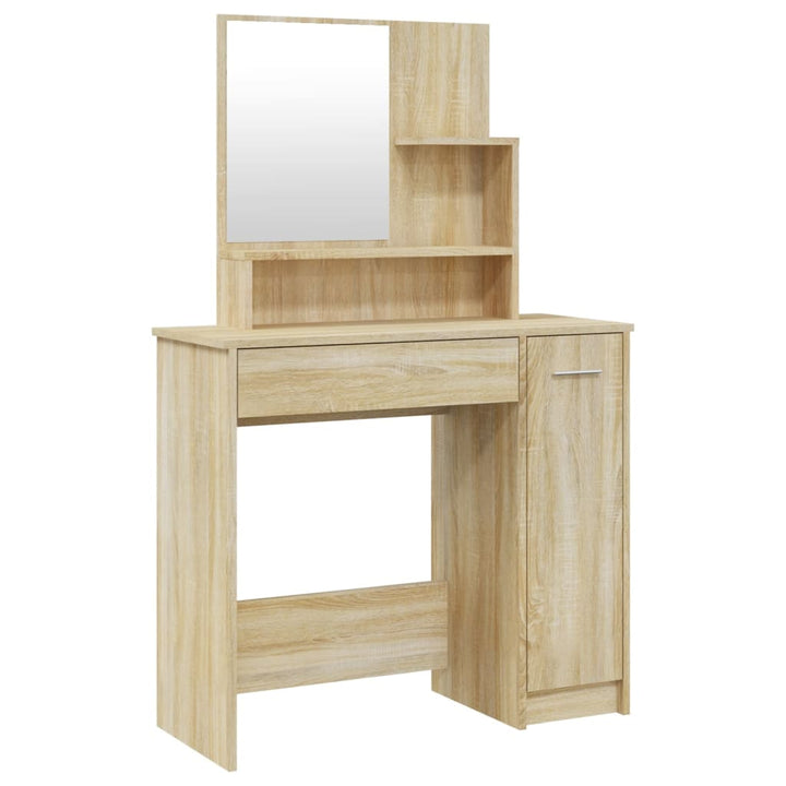 konsolbordsæt 86,5x35x136 cm sonoma-eg