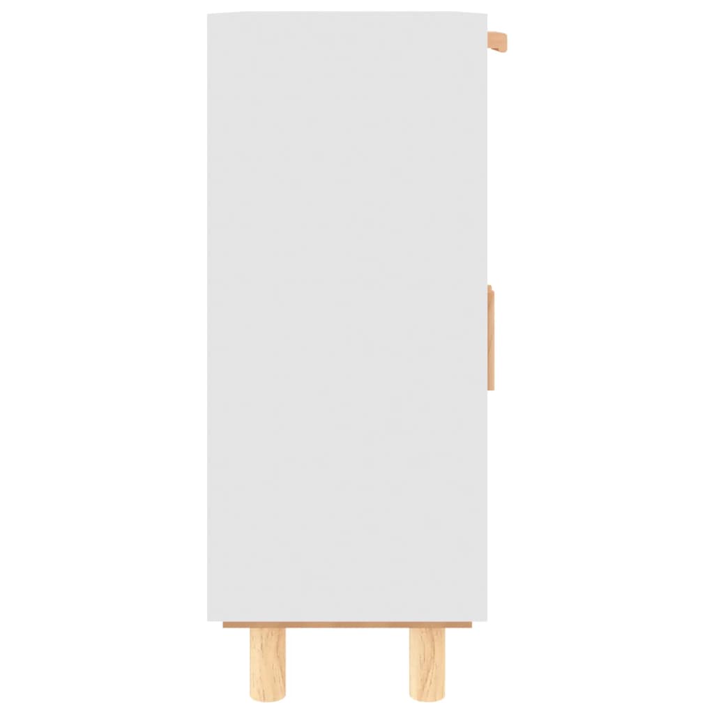 skænk 60x30x75 cm massivt fyrretræ og naturlig rattan hvid