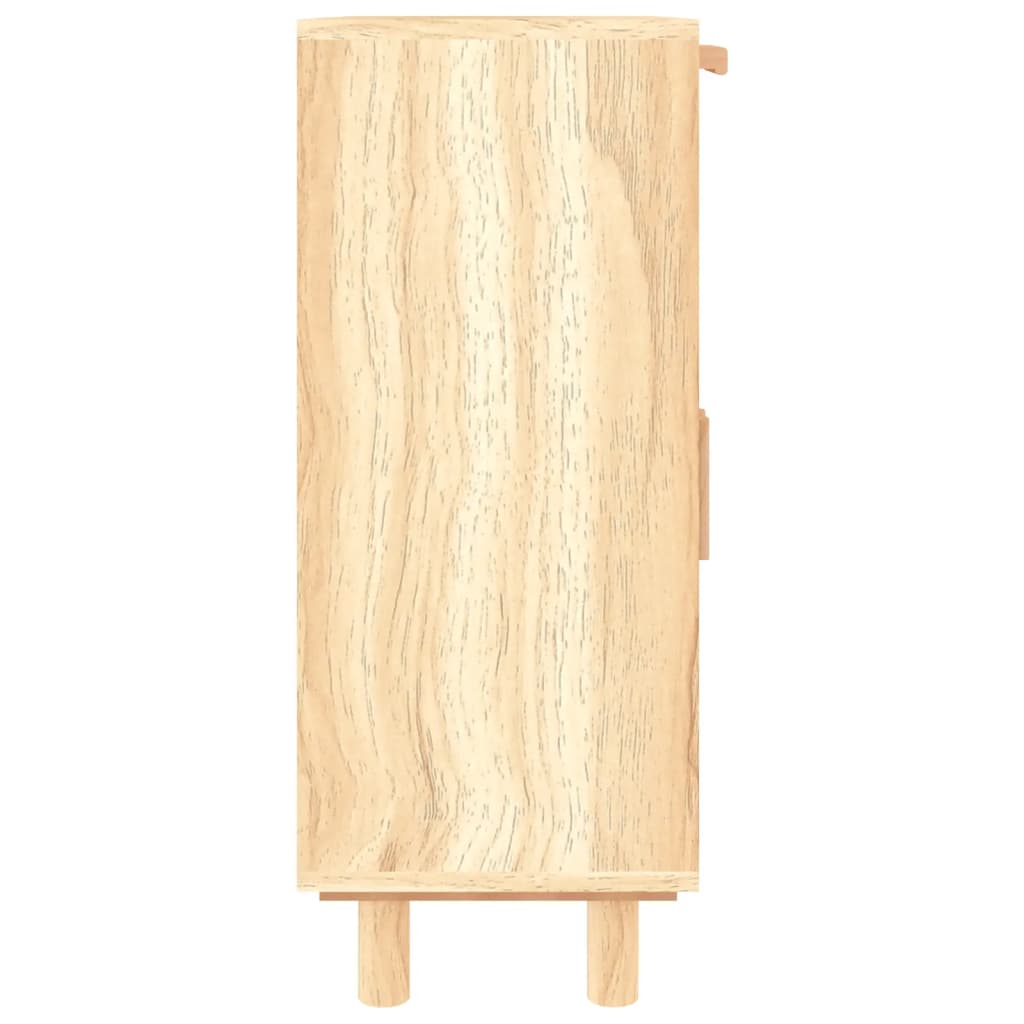 skænk 60x30x75 cm massivt fyrretræ og naturlig rattan brun
