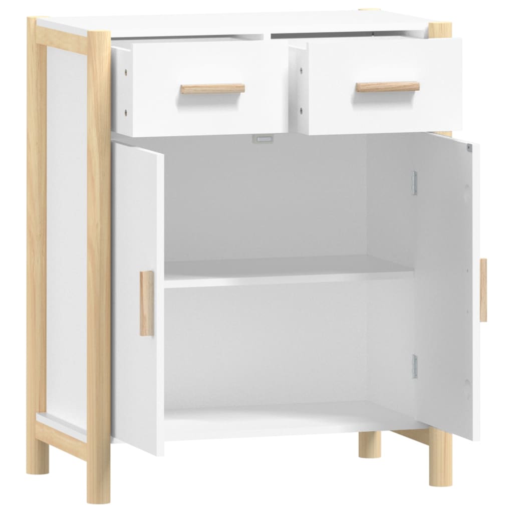 skænk 62x38x75 cm konstrueret træ hvid
