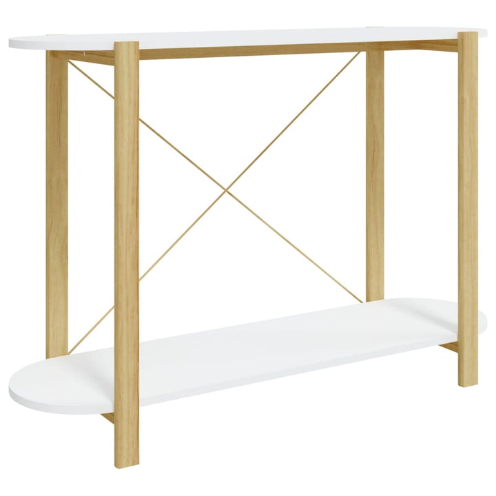 konsolbord 110x38x75 cm konstrueret træ hvid