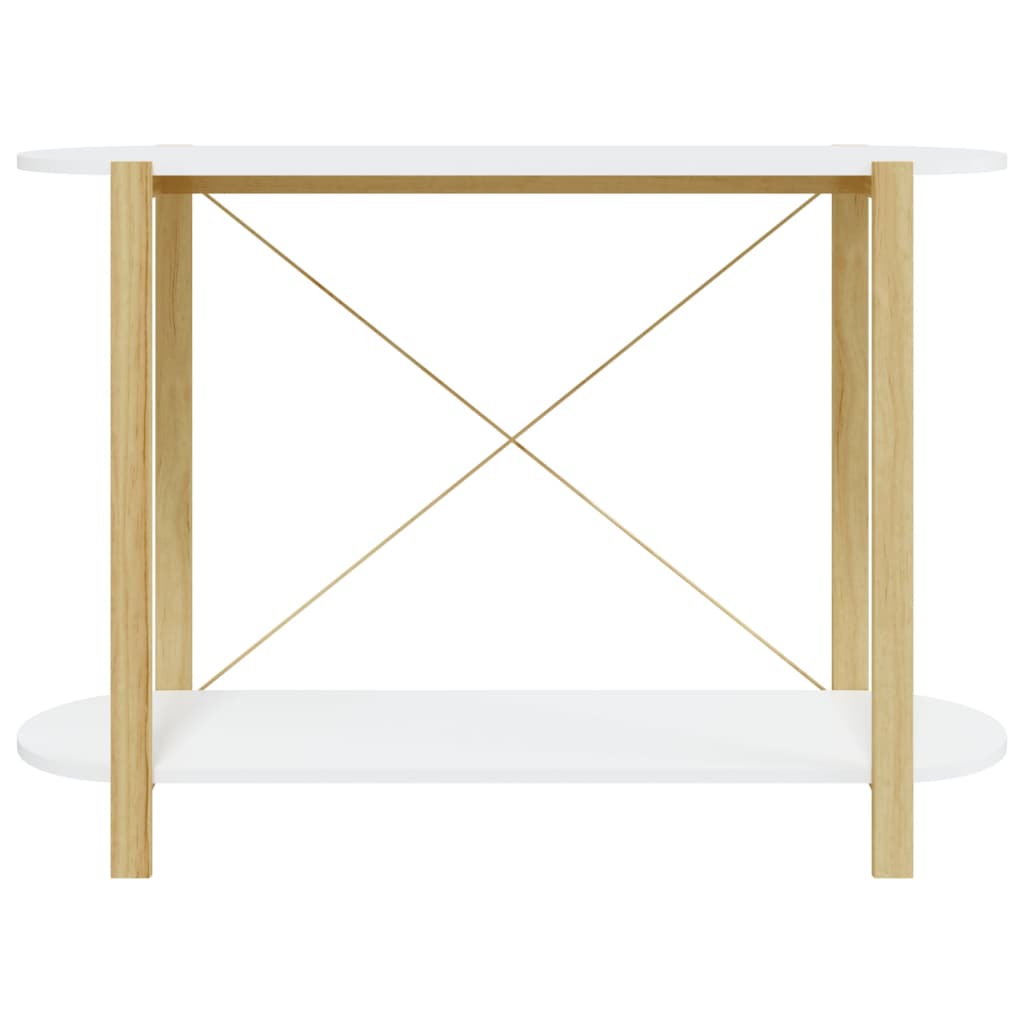 konsolbord 110x38x75 cm konstrueret træ hvid