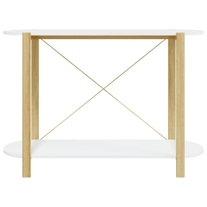 konsolbord 110x38x75 cm konstrueret træ hvid