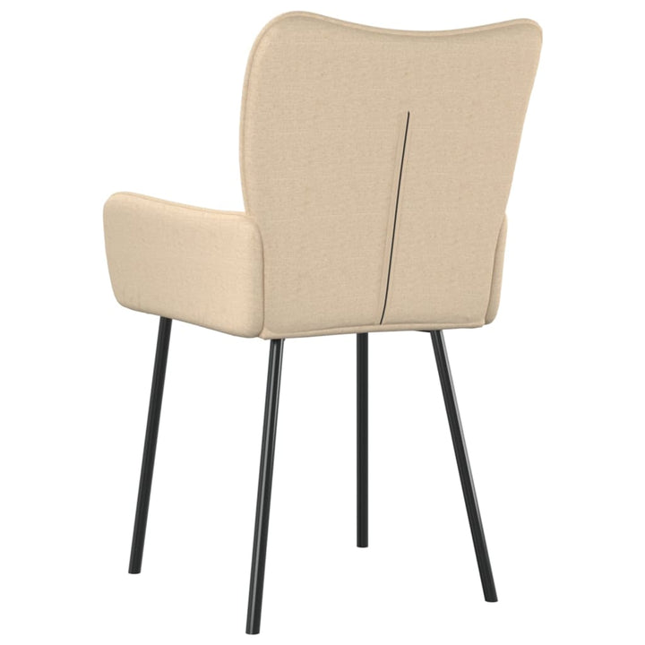 spisebordsstole 2 stk. stof cremefarvet