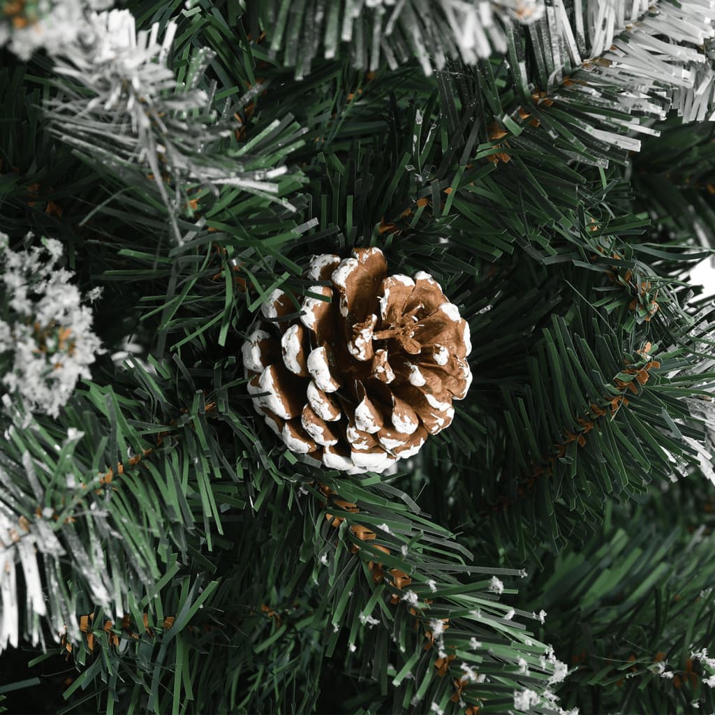 kunstigt juletræ med juletræsfod 240 cm PVC grøn
