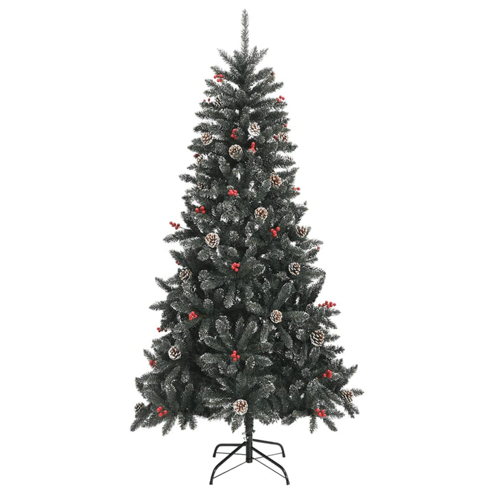 kunstigt juletræ med juletræsfod 210 cm PVC grøn