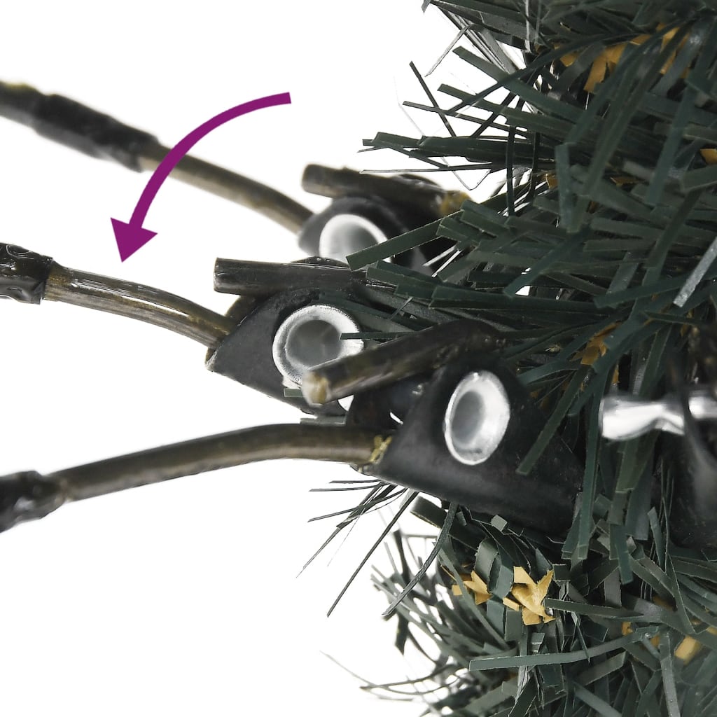 kunstigt juletræ med juletræsfod 210 cm PVC grøn