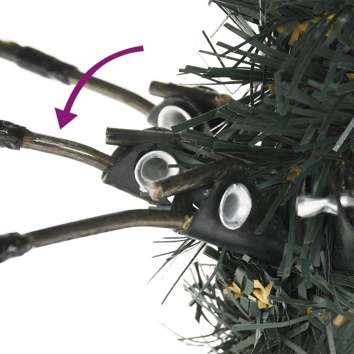 kunstigt juletræ med juletræsfod 210 cm PVC grøn