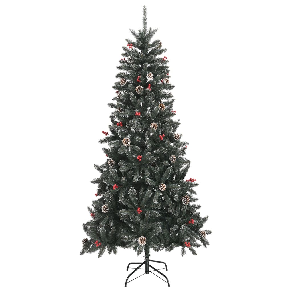 kunstigt juletræ med juletræsfod 240 cm PVC grøn