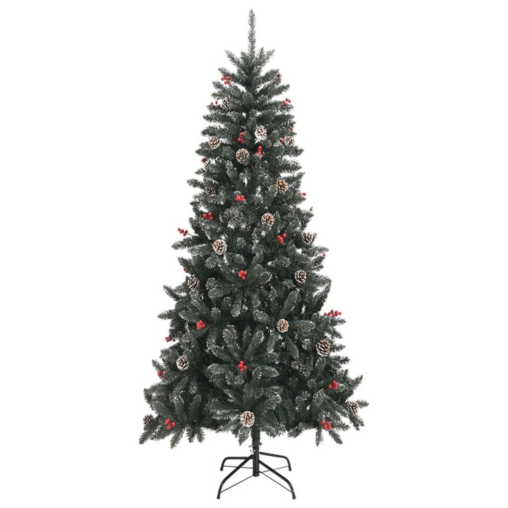kunstigt juletræ med juletræsfod 240 cm PVC grøn