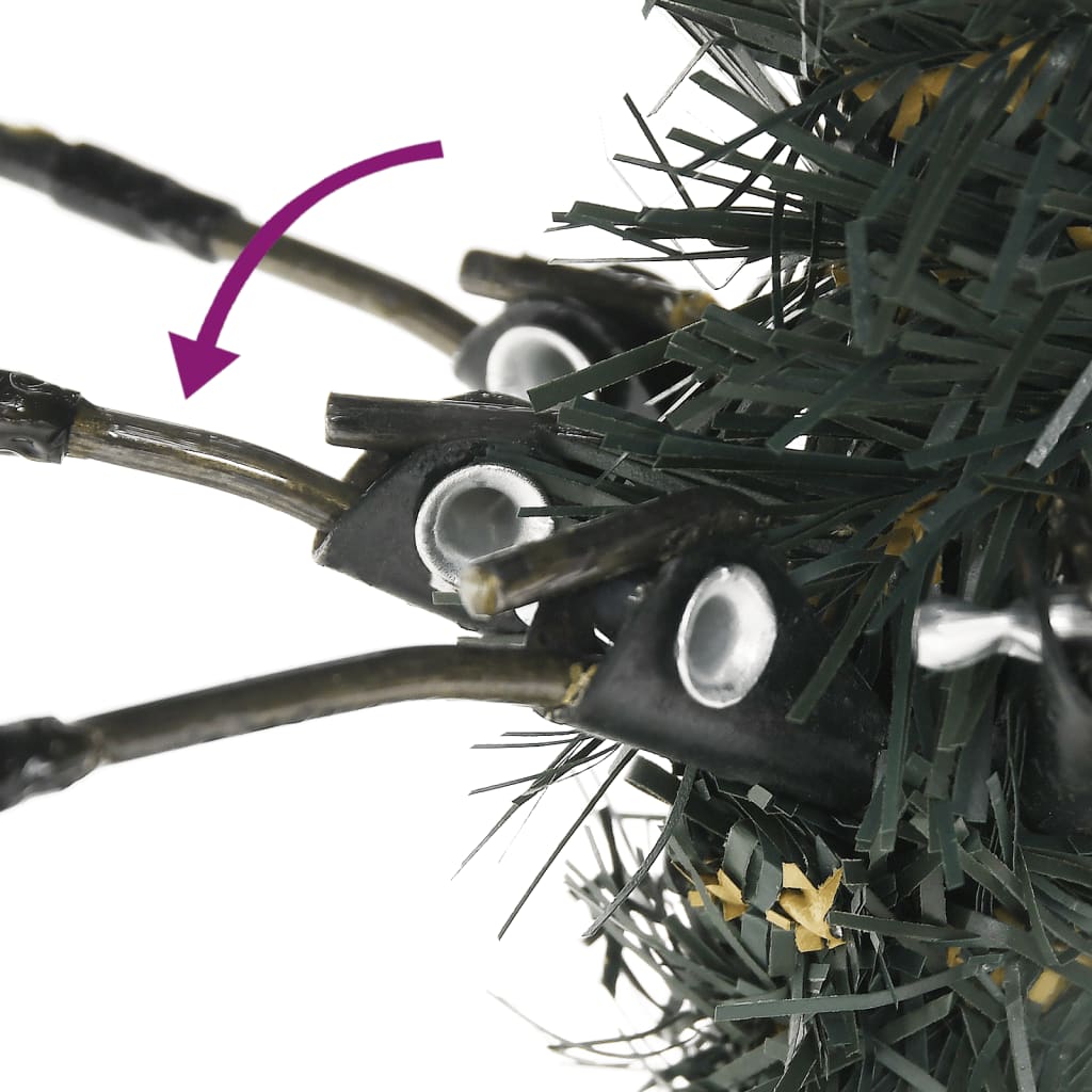 kunstigt juletræ med juletræsfod 240 cm PVC grøn