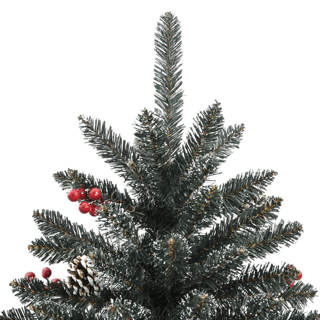 kunstigt juletræ med juletræsfod 240 cm PVC grøn