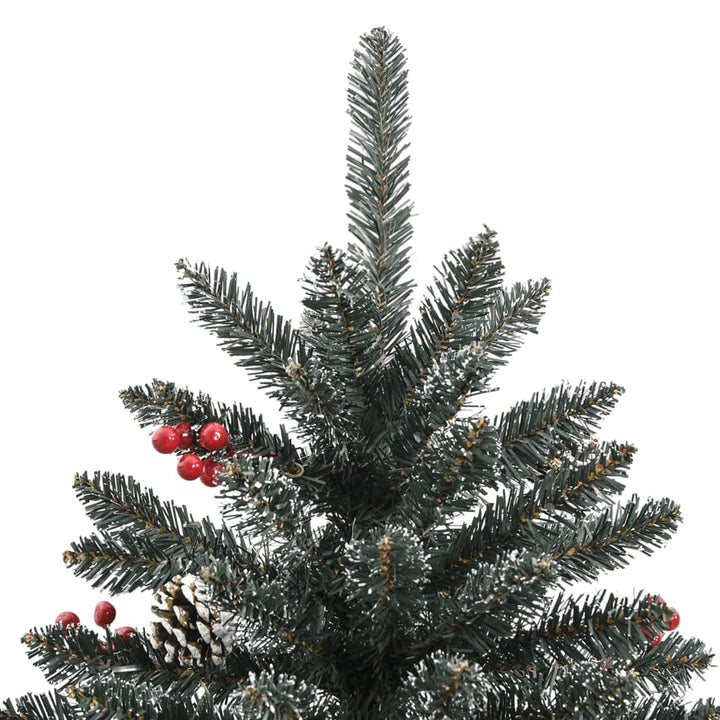 kunstigt juletræ med juletræsfod 240 cm PVC grøn