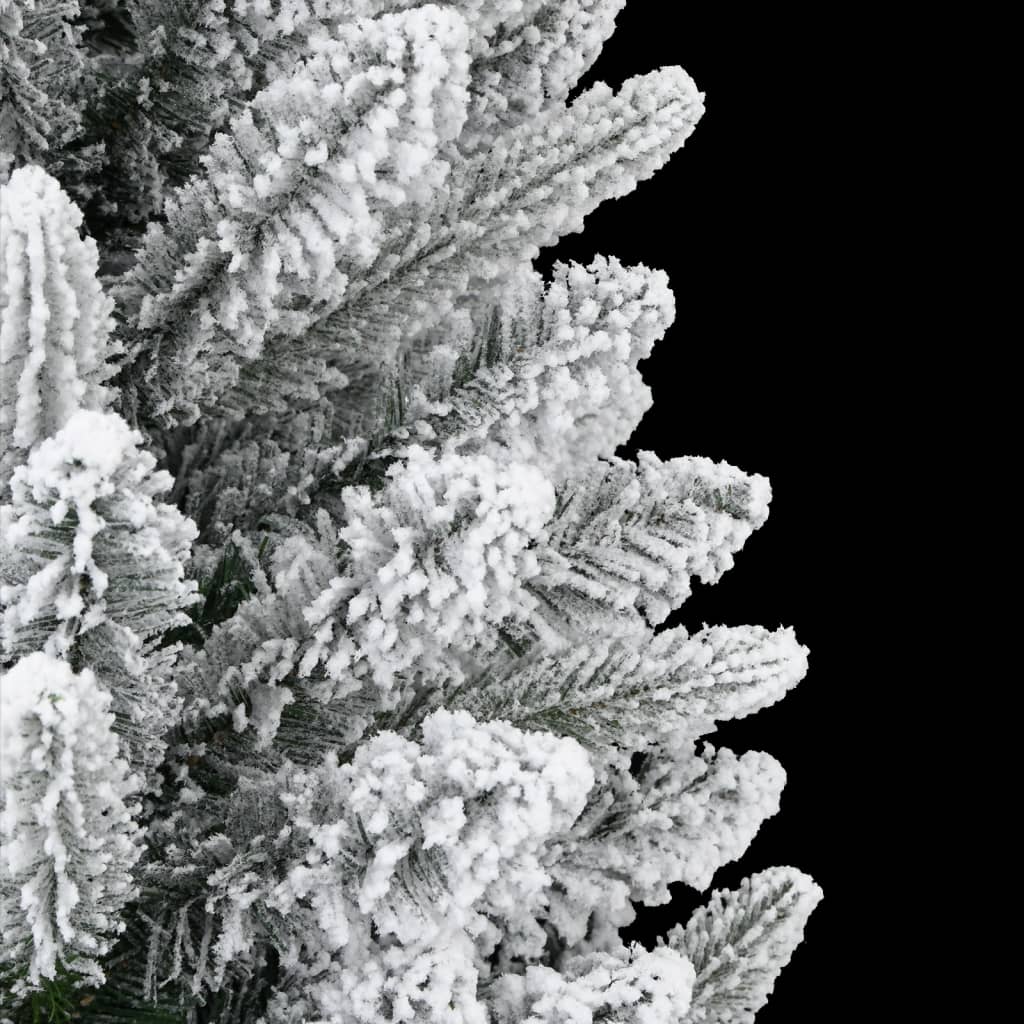 kunstigt juletræ med sne 210 cm PVC og PE
