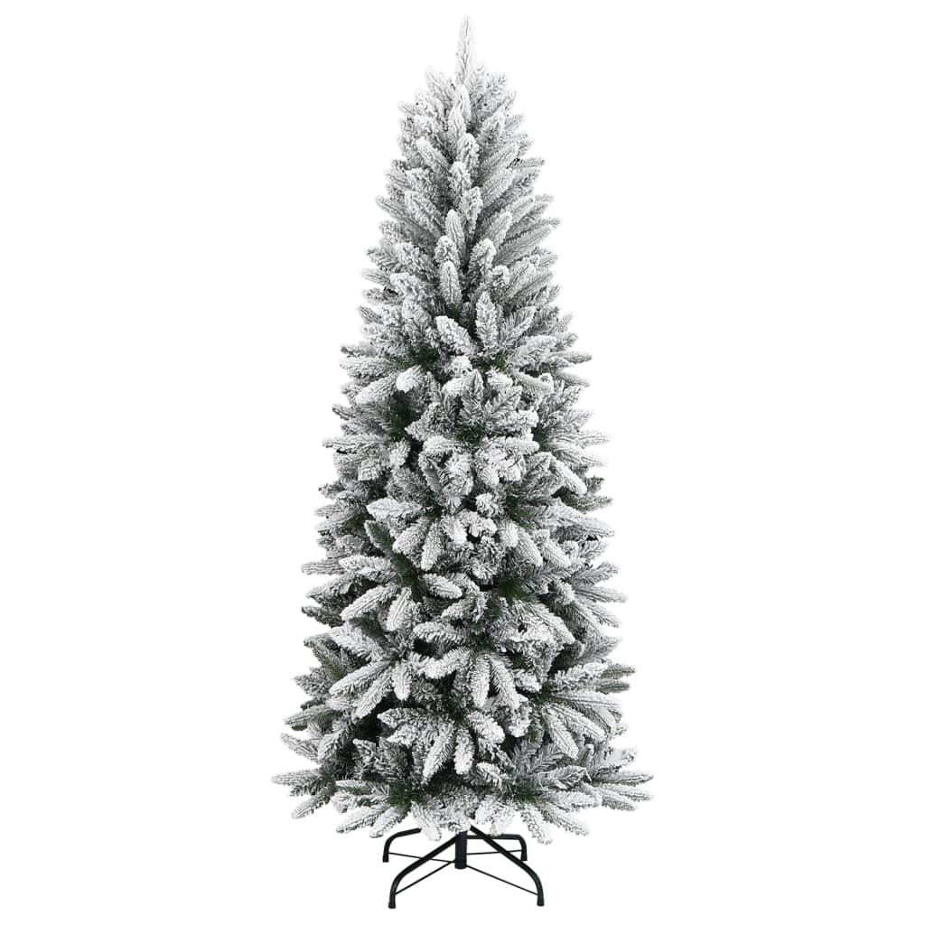 kunstigt juletræ med sne 240 cm PVC og PE