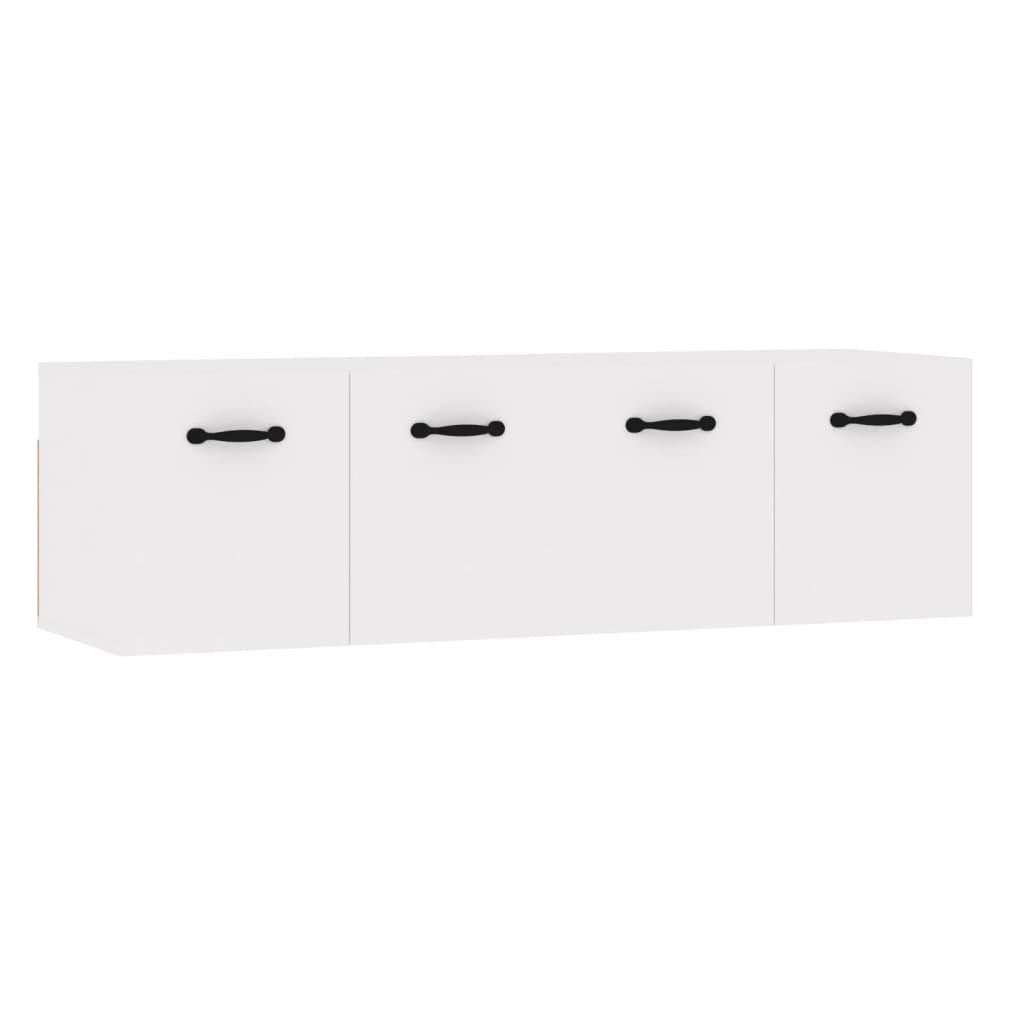 vægskabe 2 stk. 80x36,5x35 cm konstrueret træ hvid højglans