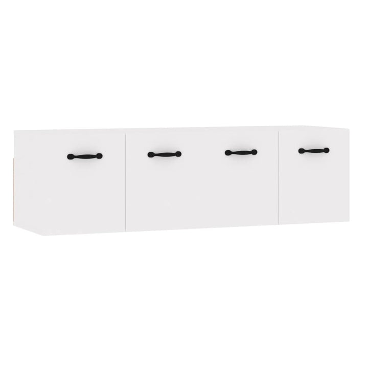 vægskabe 2 stk. 80x36,5x35 cm konstrueret træ hvid højglans
