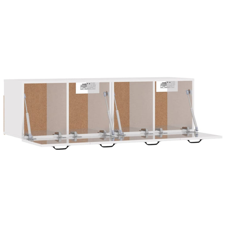 vægskabe 2 stk. 80x36,5x35 cm konstrueret træ hvid højglans