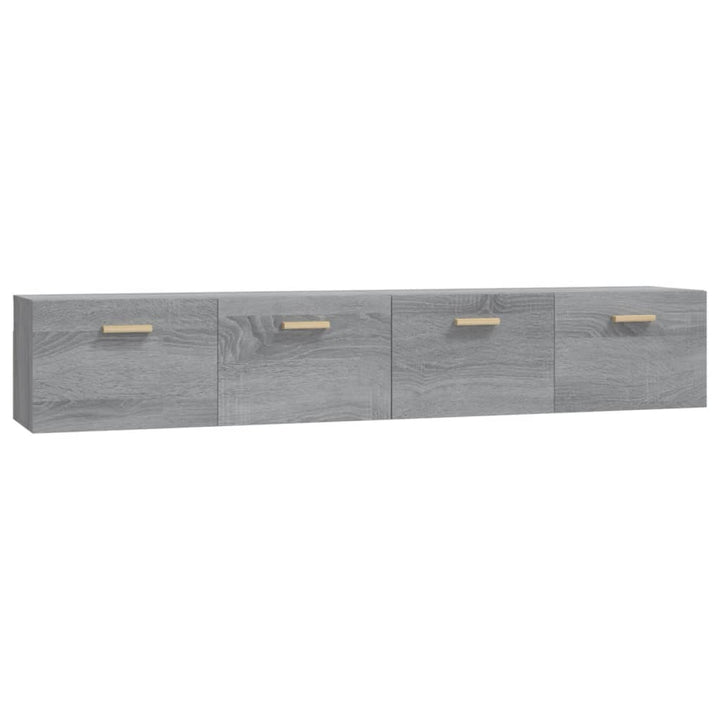 vægskabe 2 stk. 100x36,5x35 cm konstrueret træ grå sonoma-eg